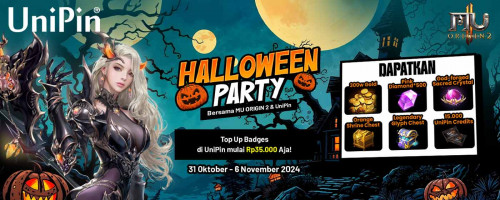 🎃HALLOWEEN PARTY🎃 bersama MU ORIGIN 2 & UniPin – Raih Hadiah Partisipasi & 15.000 UniPin Credits